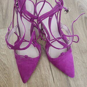 Zara purple heels